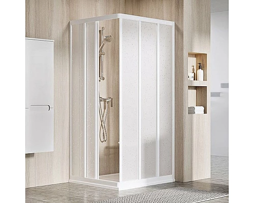 Купить Душевая дверь Ravak Supernova ASRV3-80 198 15V401R211 профиль Белый витраж пластик Pearl в магазине сантехники Santeh-Crystal.ru
