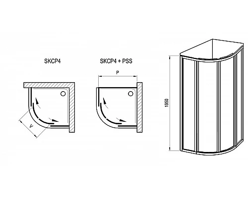 Приобрести Душевой уголок Ravak Supernova SKCP4-80 80x80 3114O102ZG профиль Белый стекло Grape в магазине сантехники Santeh-Crystal.ru