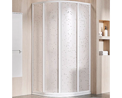 Купить Душевой уголок Ravak Supernova SKCP4-90 90x90 3117O10211 профиль Белый витраж пластик Pearl в магазине сантехники Santeh-Crystal.ru