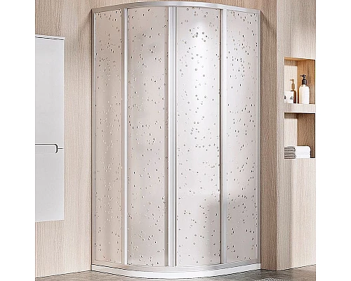 Заказать Душевой уголок Ravak Supernova SKCP4-90 90x90 3117OU0211 профиль Сатин витраж пластик Pearl в магазине сантехники Santeh-Crystal.ru