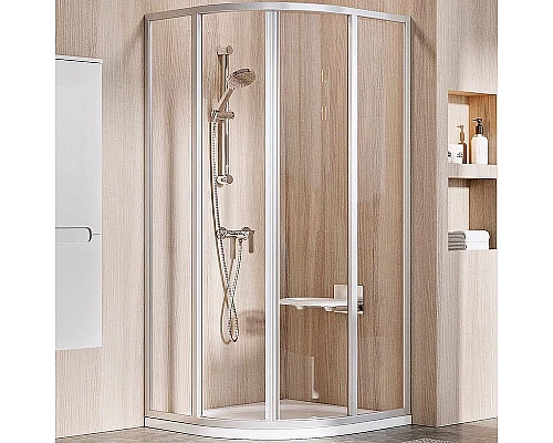 Приобрести Душевой уголок Ravak Supernova SKCP4-90 90x90 3117OU02Z1 профиль Сатин стекло Transparent в магазине сантехники Santeh-Crystal.ru