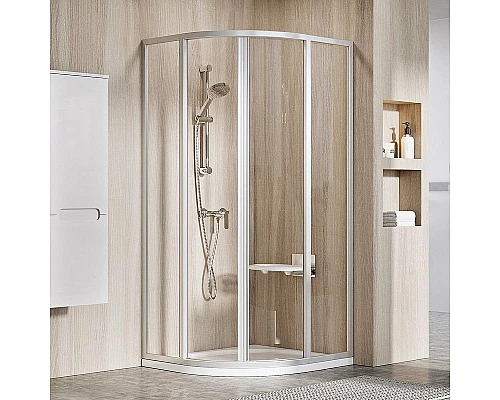 Приобрести Душевой уголок Ravak Supernova SKCP4-90 90x90 3117OU02Z1 профиль Сатин стекло Transparent в магазине сантехники Santeh-Crystal.ru