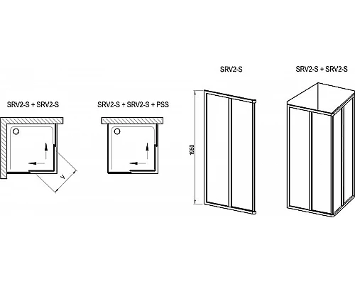 Заказать Душевая дверь Ravak Supernova SRV2-80 195 S 14V40UO2ZG профиль Сатин стекло Grape в магазине сантехники Santeh-Crystal.ru