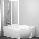 Шторка на ванну Ravak Supernova VSK2 Rosa 170 L 76LB0100Z1 профиль Белый стекло Transparent