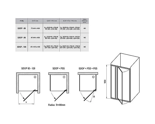 Купить Душевая дверь Ravak Supernova SDOP-90 03V7010011 профиль Белый витраж пластик Pearl в магазине сантехники Santeh-Crystal.ru