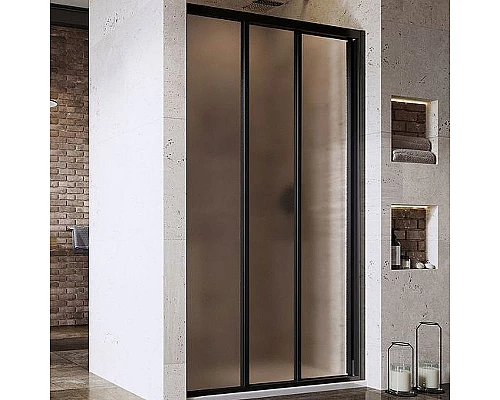 Купить Душевая дверь Ravak Supernova ASDP3-130 00VJ03R2ZG профиль Черный матовый стекло Grape в магазине сантехники Santeh-Crystal.ru