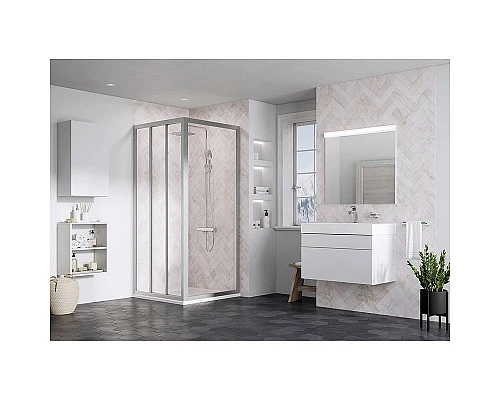 Приобрести Душевая стенка Ravak Supernova APSS-80 94040UR2Z1 профиль Сатин стекло Transparent в магазине сантехники Santeh-Crystal.ru