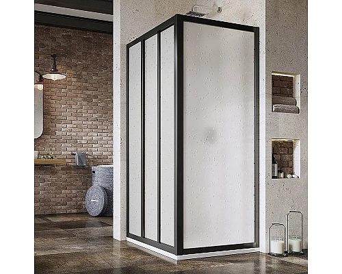 Приобрести Душевая стенка Ravak Supernova APSS-90 940703R211 профиль Черный пластик Pearl в магазине сантехники Santeh-Crystal.ru