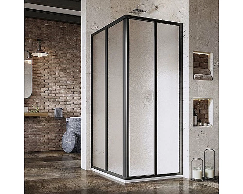 Купить Душевая дверь Ravak Supernova SRV2-80 195 S 14V403O2ZG профиль Черный стекло Grape в магазине сантехники Santeh-Crystal.ru