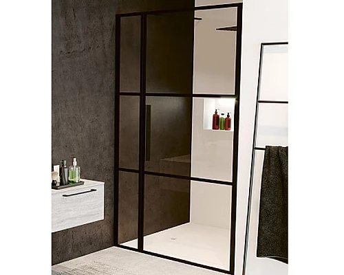 Заказать Душевая дверь Riho Grid 110 G004004121 (GB1110000) профиль Черный стекло прозрачное в магазине сантехники Santeh-Crystal.ru