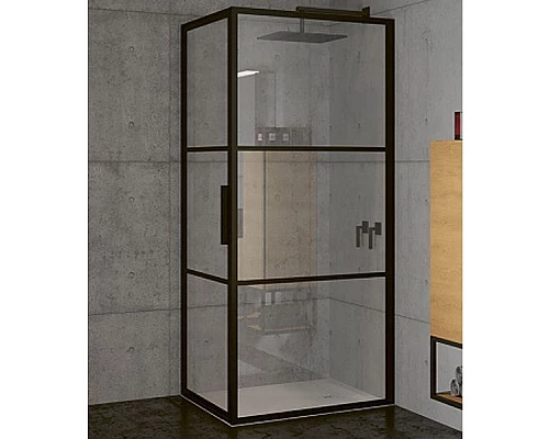 Купить Душевой уголок Riho Grid 90x80 G004010121 (GB2090080) профиль Черный стекло прозрачное в магазине сантехники Santeh-Crystal.ru
