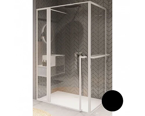 Купить Душевой уголок Riho Lucid GD203 120х100 G005021121 (GD212B100) профиль Черный стекло прозрачное в магазине сантехники Santeh-Crystal.ru