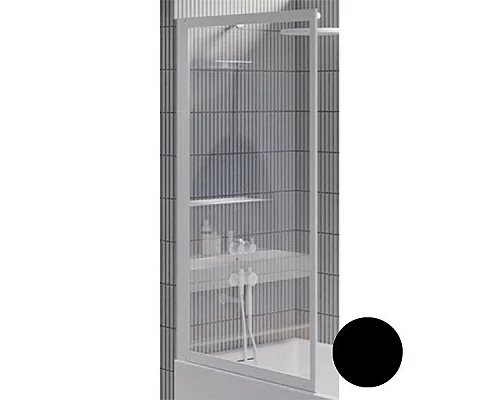 Заказать Шторка на ванну Riho Lucid GD501 80 G005046121 (GDB508B000) профиль Черный стекло прозрачное в магазине сантехники Santeh-Crystal.ru
