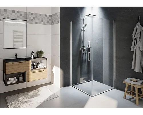 Заказать Душевой уголок Riho Novik Z201 80х90 G003007120 (GZ5080090) профиль Хром стекло прозрачное в магазине сантехники Santeh-Crystal.ru