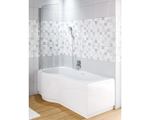 Заказать Шторка на ванну Riho Novik Z108 90 G003038120 (GZT91000891)  L профиль Хром стекло прозрачное в магазине сантехники Santeh-Crystal.ru