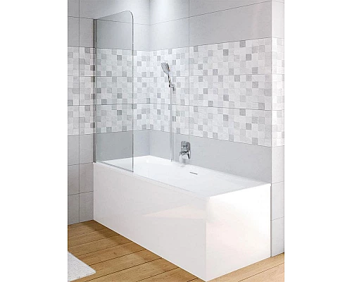 Заказать Шторка на ванну Riho Novik Z108 80 G003043120 (GZT9300075) профиль Хром стекло прозрачное в магазине сантехники Santeh-Crystal.ru