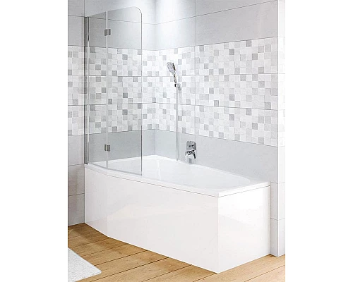 Купить Шторка на ванну Riho Novik Z500 90 G003040120 (GZT9200089) профиль Хром стекло прозрачное в магазине сантехники Santeh-Crystal.ru