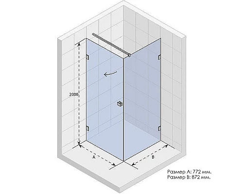 Заказать Душевой уголок Riho SZ Scandic NXT X201 77х87 P G001034120 (GX02024C2) профиль Хром стекло прозрачное в магазине сантехники Santeh-Crystal.ru
