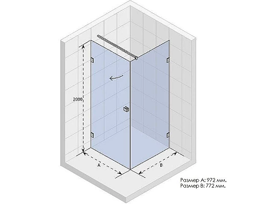 Приобрести Душевой уголок Riho SZ Scandic NXT X201 97х77 P G001044120 (GX02042C2) профиль Хром стекло прозрачное в магазине сантехники Santeh-Crystal.ru