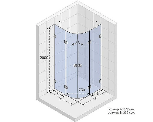 Заказать Душевой уголок Riho SZ Scandic NXT X309 87х87 G001107120 (GX04403C0) профиль Хром стекло прозрачное в магазине сантехники Santeh-Crystal.ru