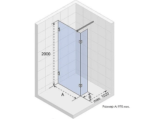 Приобрести Душевая перегородка Riho SZ Scandic NXT X402 97 G001124120 (GX00752C0) профиль Хром стекло прозрачное в магазине сантехники Santeh-Crystal.ru
