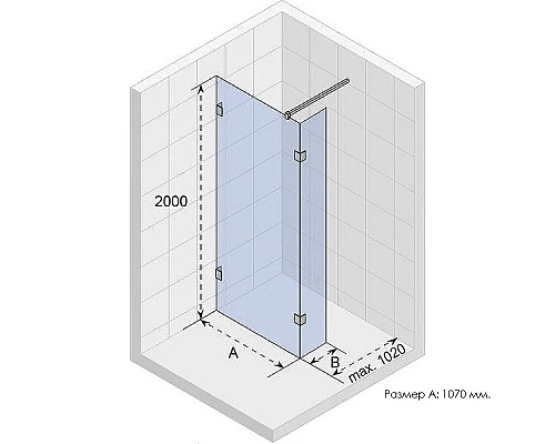 Купить Душевая перегородка Riho SZ Scandic NXT X402 107 G001125120 (GX00762C0) профиль Хром стекло прозрачное в магазине сантехники Santeh-Crystal.ru