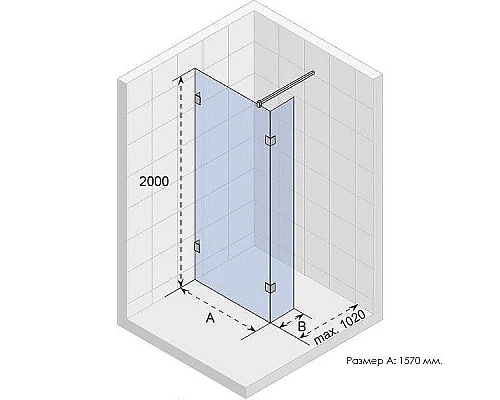 Приобрести Душевая перегородка Riho SZ Scandic NXT X402 157 G001128120 (GX00792C0) профиль Хром стекло прозрачное в магазине сантехники Santeh-Crystal.ru