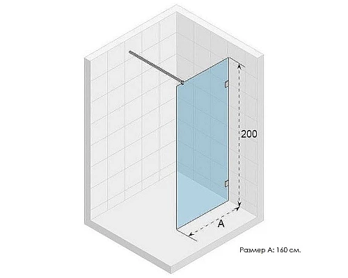 Заказать Душевая перегородка Riho SZ Scandic NXT  X400 160 G001115120 (GX00542C0) профиль Хром стекло прозрачное в магазине сантехники Santeh-Crystal.ru