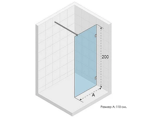 Приобрести Душевая перегородка Riho SZ Scandic NXT  X400 110 G001116120 (GX00552C0) профиль Хром стекло прозрачное в магазине сантехники Santeh-Crystal.ru