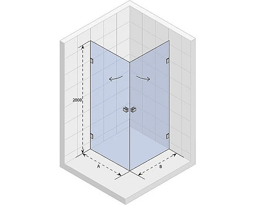 Приобрести Душевой уголок Riho SZ Scandic NXT Х209 97х87 L/P G001105120 (GX12062C0) профиль Хром стекло прозрачное в магазине сантехники Santeh-Crystal.ru