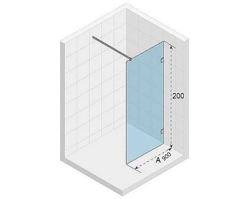 Заказать Душевая перегородка Riho SZ Scandic NXT  X400 90 G001111120 (GX00502C0) профиль Хром стекло прозрачное в магазине сантехники Santeh-Crystal.ru