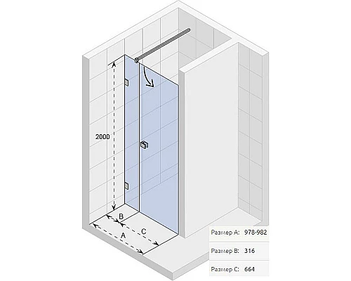 Заказать Душевая дверь Riho SZ Scandic NXT X102 100 P G001012120 (GX07120C2) профиль Хром стекло прозрачное в магазине сантехники Santeh-Crystal.ru