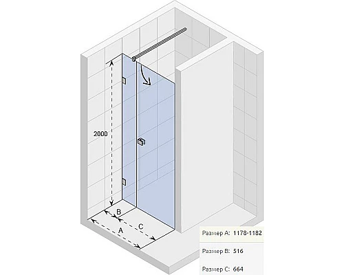 Купить Душевая дверь Riho SZ Scandic NXT X102 110 L G001013120 (GX07220C1) профиль Хром стекло прозрачное в магазине сантехники Santeh-Crystal.ru