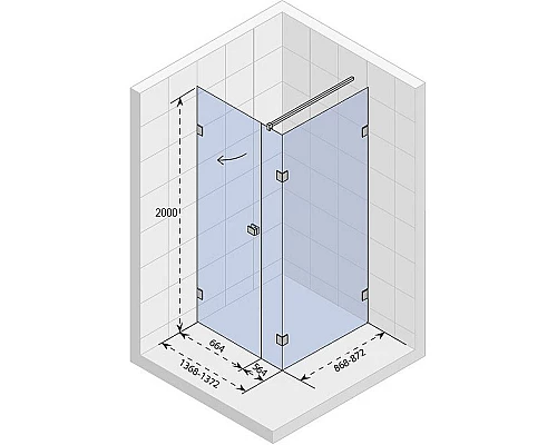 Приобрести Душевой уголок Riho SZ Scandic NXT X204 140х90 P G001090120 (GX08047C2) профиль Хром стекло прозрачное в магазине сантехники Santeh-Crystal.ru