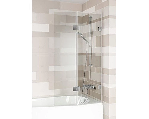 Купить Шторка на ванну Riho VZ Scandic NXT X500 Delta 81 P G001170120 (GX00632C2) профиль Хром стекло прозрачное в магазине сантехники Santeh-Crystal.ru