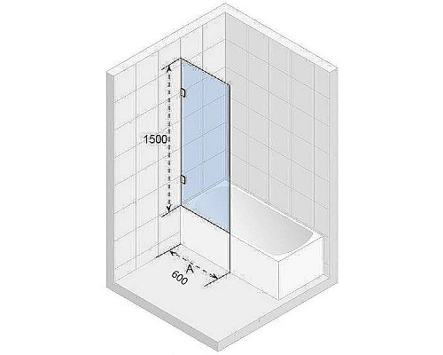 Заказать Шторка на ванну Riho VZ Scandic NXT X409 60х150 G001159120 (GX00493C0) профиль Хром стекло прозрачное в магазине сантехники Santeh-Crystal.ru