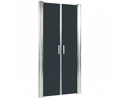 Заказать Душевая дверь в нишу River Suez 80 ТН 10000001549 профиль Матовый хром стекло тонированное в магазине сантехники Santeh-Crystal.ru