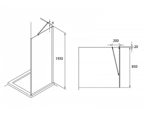 Заказать Душевая стенка Roca Capital 90 M4409016M профиль Черный стекло прозрачное в магазине сантехники Santeh-Crystal.ru