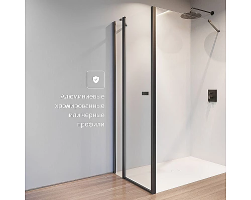 Заказать Душевая стенка Roca Capital 90 M4409016M профиль Черный стекло прозрачное в магазине сантехники Santeh-Crystal.ru