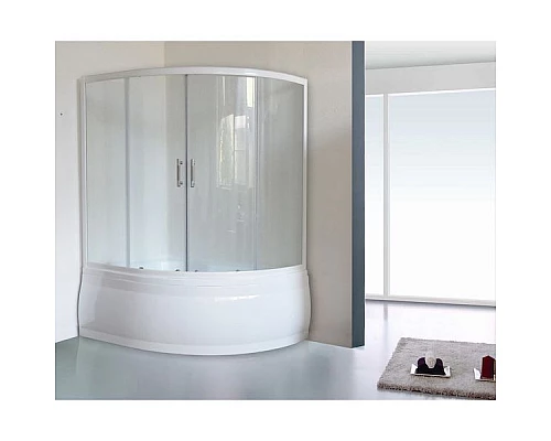 Купить Шторка на ванну Royal Bath Alpine RB170ALP-T 170 профиль Белый стекло прозрачное в магазине сантехники Santeh-Crystal.ru