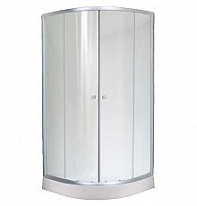 Душевой уголок Royal Bath 80х80 RB-EKO80HK-M с поддоном профиль Сатин стекло рифленое матовое