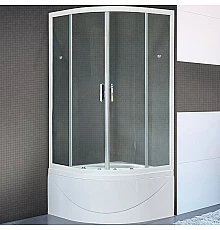 Душевой уголок Royal Bath BK 90х90 RB90BK-T с поддоном профиль Белый стекло прозрачное