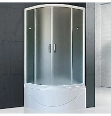 Душевой уголок Royal Bath BK 90х90 RB90BK-C с поддоном профиль Белый стекло матовое