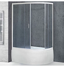 Душевой уголок Royal Bath BK 120х80 RB8120BK-C-L с поддоном профиль Белый стекло матовое