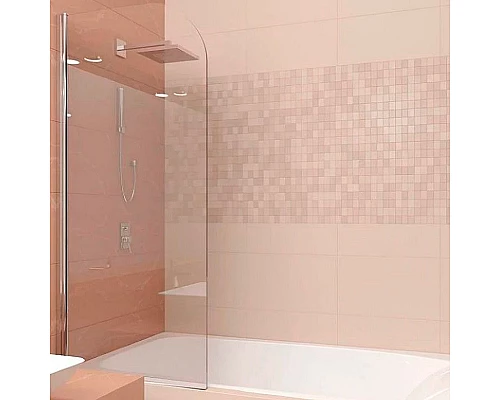 Приобрести Шторка на ванну Veconi Palau 70 PL80-70-01-19C1 профиль Хром стекло прозрачное в магазине сантехники Santeh-Crystal.ru