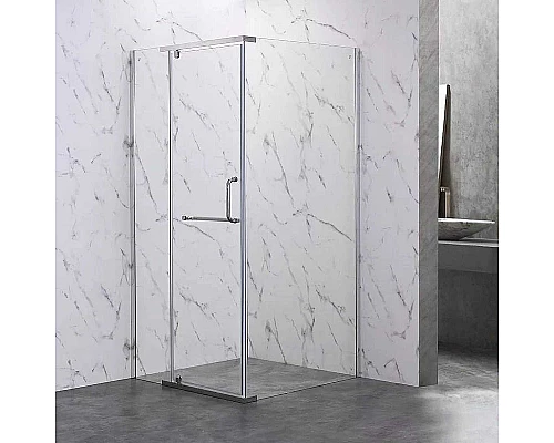 Приобрести Душевой уголок Veconi Rovigo RV-19 100х80 RV19-10080-01-C6 профиль Хром стекло прозрачное в магазине сантехники Santeh-Crystal.ru