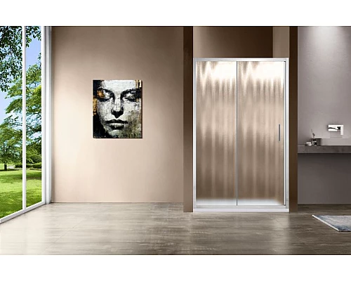 Заказать Душевая дверь Vincea Garda 100 VDS-1G100CH профиль Хром стекло шиншилла в магазине сантехники Santeh-Crystal.ru