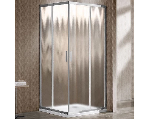 Заказать Душевой уголок Vincea Garda VSS-1G100CH 100x100 профиль Хром стекло шиншилла в магазине сантехники Santeh-Crystal.ru