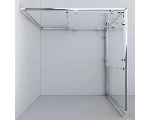 Заказать Душевой уголок Vincea Garda VSS-1G100CH 100x100 профиль Хром стекло шиншилла в магазине сантехники Santeh-Crystal.ru