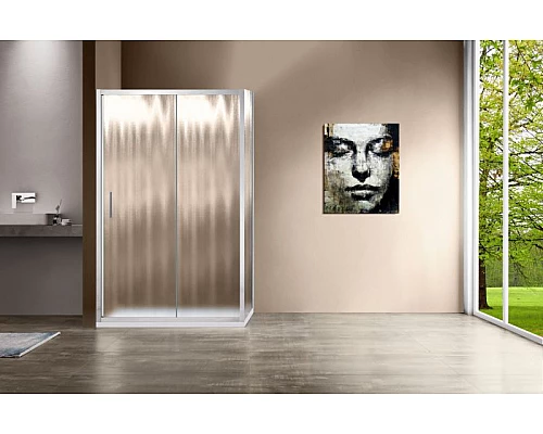 Заказать Душевой уголок Vincea Garda 120х100 VSR-1G1012CH профиль Хром стекло шиншилла в магазине сантехники Santeh-Crystal.ru